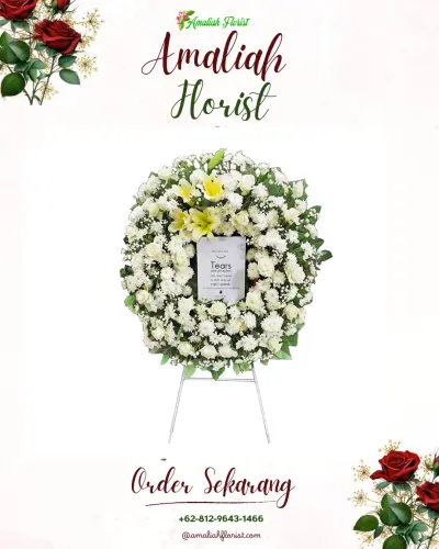 Krans Bunga Duka Cita di Sindangagung